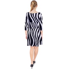 Quarter Sleeve Front Wrap Dress 