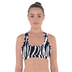 Zebra Cross Back Sports Bra
