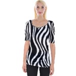 Zebra Wide Neckline Tee