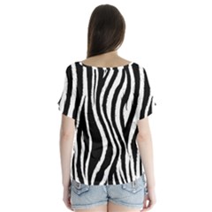 V-Neck Flutter Sleeve Top 