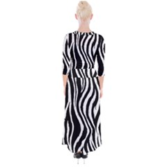 Quarter Sleeve Wrap Maxi Dress 
