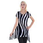 Zebra Short Sleeve Side Drop Tunic
