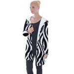 Zebra Longline Hooded Cardigan