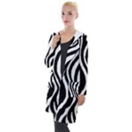 Zebra Hooded Pocket Cardigan