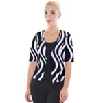 Zebra Cropped Button Cardigan