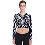 Zebra Long Sleeve Zip Up Bomber Jacket
