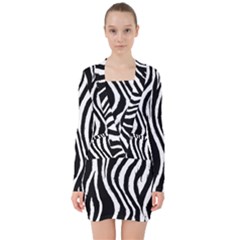 V-neck Bodycon Long Sleeve Dress 