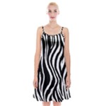 Zebra Spaghetti Strap Velvet Dress