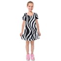 Kids  Short Sleeve Velvet Dress 