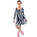Zebra Kids  Long Sleeve Velvet Dress
