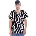 Zebra Men s V-Neck Scrub Top