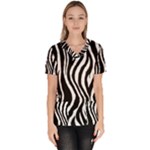 Zebra Women s V-Neck Scrub Top