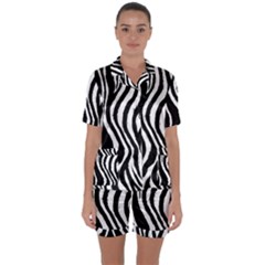 Satin Short Sleeve Pajamas Set 