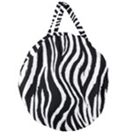 Zebra Giant Round Zipper Tote