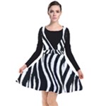 Zebra Plunge Pinafore Dress
