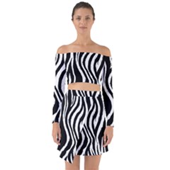 Off Shoulder Top with Skirt Set 