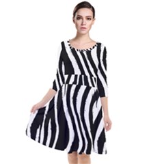 Quarter Sleeve Waist Band Dress 