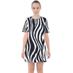 Zebra Sixties Short Sleeve Mini Dress