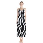 Zebra Button Up Chiffon Maxi Dress