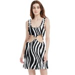 Zebra Velvet Cutout Dress