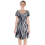 Zebra Short Sleeve Bardot Dress