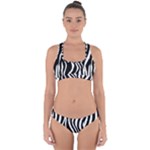Zebra Cross Back Hipster Bikini Set