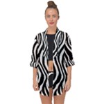 Zebra Open Front Chiffon Kimono