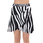 Zebra Wrap Front Skirt