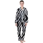 Zebra Satin Long Sleeve Pajamas Set