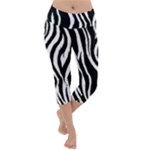 Zebra Lightweight Velour Capri Yoga Leggings