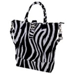 Zebra Buckle Top Tote Bag