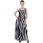 Zebra Empire Waist Velour Maxi Dress
