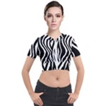 Zebra Short Sleeve Cropped Jacket