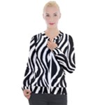 Zebra Casual Zip Up Jacket