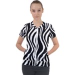 Zebra Short Sleeve Zip Up Jacket