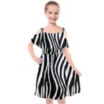 Zebra Kids  Cut Out Shoulders Chiffon Dress