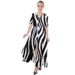 Zebra Waist Tie Boho Maxi Dress