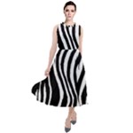 Zebra Round Neck Boho Dress