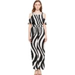 Zebra Draped Sleeveless Chiffon Jumpsuit