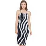 Zebra Bodycon Cross Back Summer Dress