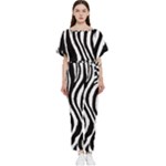 Zebra Batwing Lightweight Jumpsuit