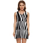 Zebra Tiered Sleeveless Mini Dress