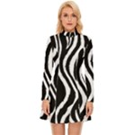 Zebra Long Sleeve Velour Longline Dress