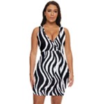 Zebra Draped Bodycon Dress