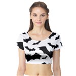 Deathrock Bats Short Sleeve Crop Top