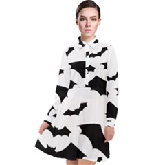 Long Sleeve Chiffon Shirt Dress 