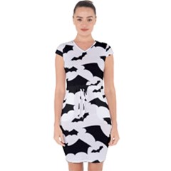 Capsleeve Drawstring Dress  