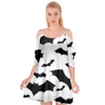 Deathrock Bats Cutout Spaghetti Strap Chiffon Dress