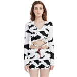 Deathrock Bats Velvet Wrap Crop Top and Shorts Set