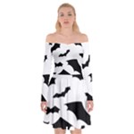 Deathrock Bats Off Shoulder Skater Dress